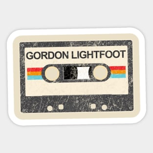 kurniamarga vintage cassette tape Gordon Lightfoot Sticker